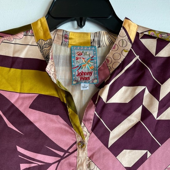 Johnny Was Elora Printed Silk-Blend Dress - Picture 4 of 7